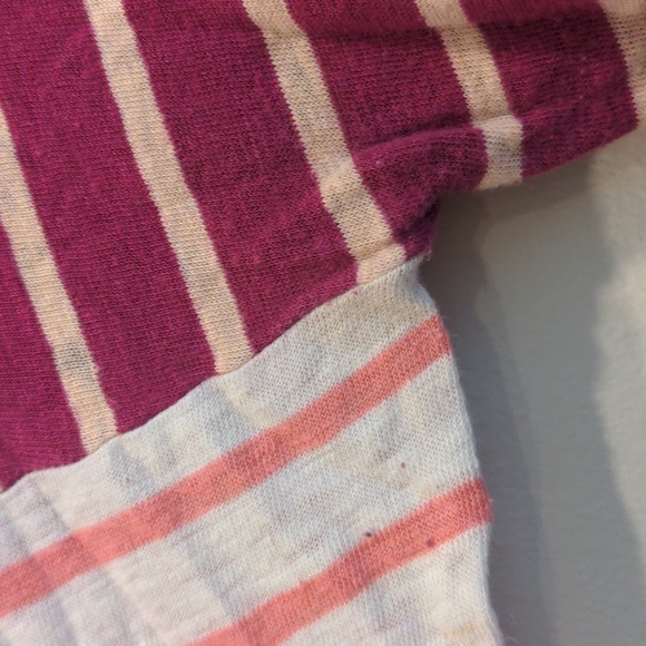 Madewell 100% Linen Two-toned Stripe 3/4 Sleeve Tee - Picture 4 of 8